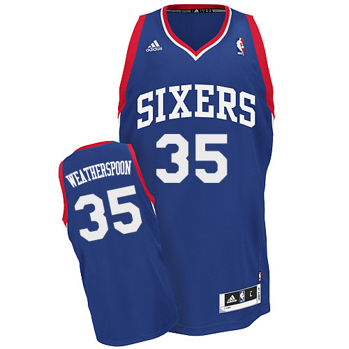 Clarence Weatherspoon Swingman In Royal Blue Adidas NBA Philadelphia 76ers #35 Men's Alternate Jersey