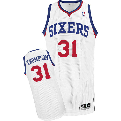 Hollis Thompson Authentic In White Adidas NBA Philadelphia 76ers #31 Men's Home Jersey