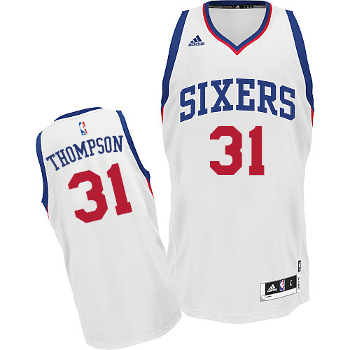 Hollis Thompson Swingman In White Adidas NBA Philadelphia 76ers #31 Men's Home Jersey - Click Image to Close