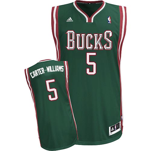 Michael Carter-Williams Swingman In Green Adidas NBA Milwaukee Bucks #5 Men's Road Jersey