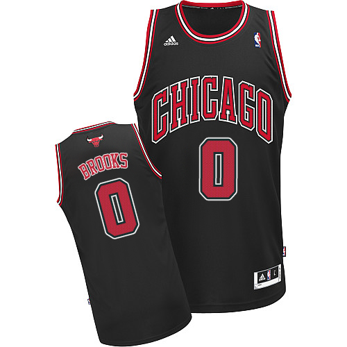 Aaron Brooks Swingman In Black Adidas NBA Chicago Bulls #0 Men's Alternate Jersey