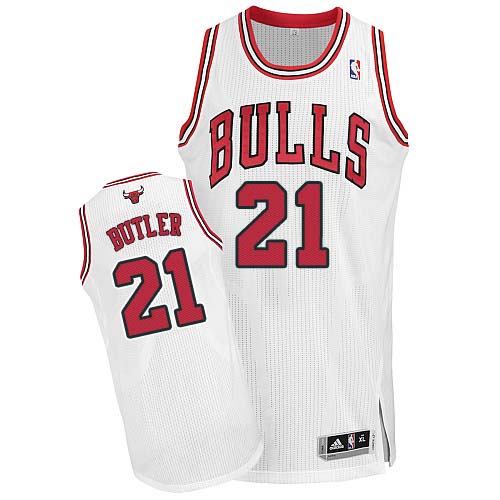 Jimmy Butler Authentic In White Adidas NBA Chicago Bulls #21 Youth Home Jersey - Click Image to Close