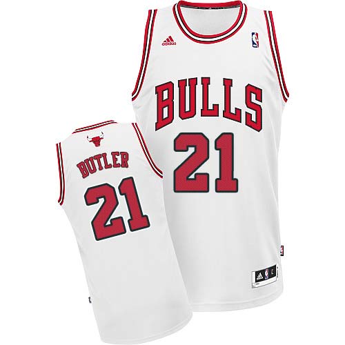 Jimmy Butler Swingman In White Adidas NBA Chicago Bulls #21 Youth Home Jersey