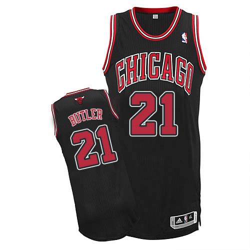 Jimmy Butler Authentic In Black Adidas NBA Chicago Bulls #21 Youth Alternate Jersey