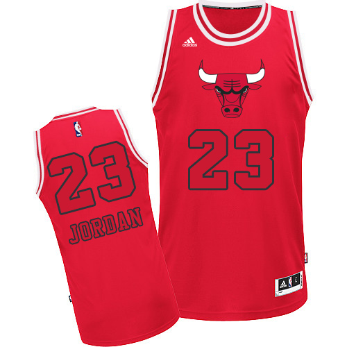 Michael Jordan Authentic In Red Adidas NBA Chicago Bulls Fashion #23 Men's Jersey - Click Image to Close