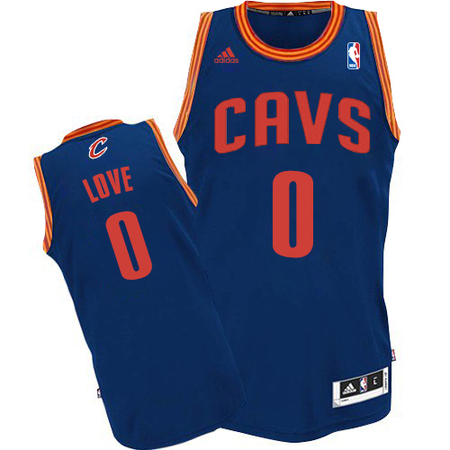 Kevin Love Authentic In Blue Adidas NBA Cleveland Cavaliers Revolution 30 #0 Men's Jersey
