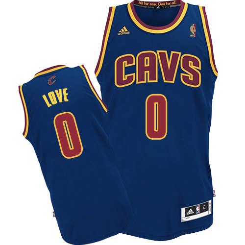 Kevin Love Authentic In Navy Blue Adidas NBA Cleveland Cavaliers CavFanatic #0 Men's Jersey