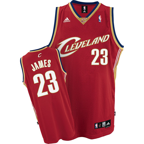 LeBron James Swingman In Wine Red Adidas NBA Cleveland Cavaliers #23 Men's Jersey