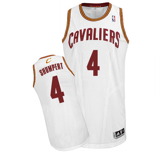 Iman Shumpert Authentic In White Adidas NBA Cleveland Cavaliers #4 Men's Home Jersey - Click Image to Close