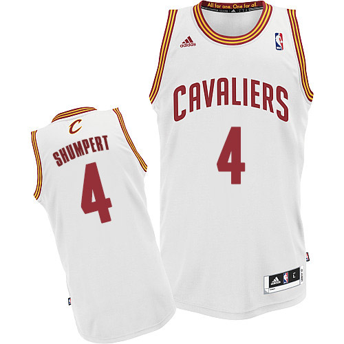 Iman Shumpert Swingman In White Adidas NBA Cleveland Cavaliers #4 Men's Home Jersey - Click Image to Close