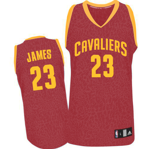 LeBron James Authentic In Navy Red Adidas NBA Cleveland Cavaliers Crazy Light #23 Men's Jersey