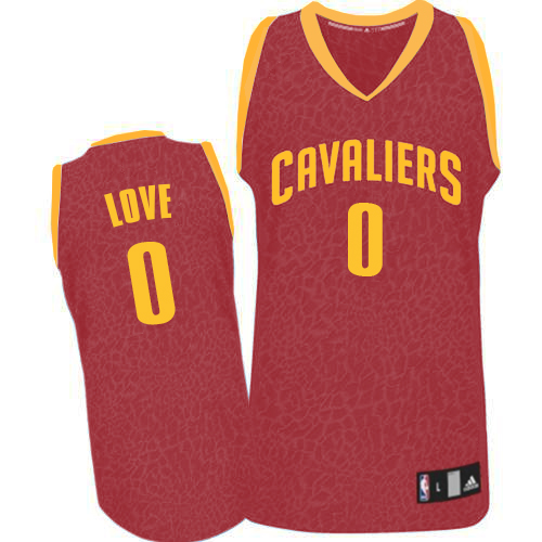 Kevin Love Authentic In Navy Red Adidas NBA Cleveland Cavaliers Crazy Light #0 Men's Jersey - Click Image to Close