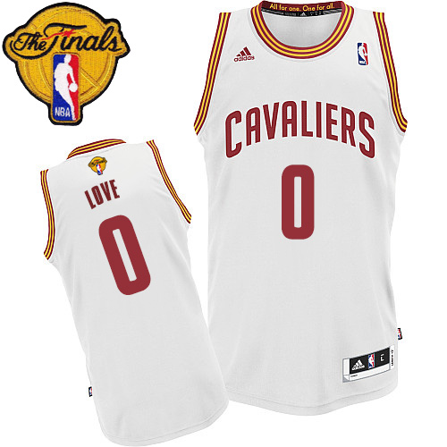 Kevin Love Swingman In White Adidas NBA The Finals Cleveland Cavaliers #0 Men's Home Jersey - Click Image to Close