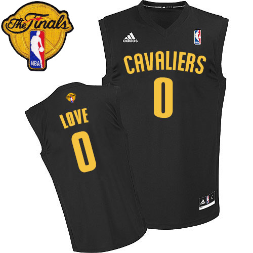 Kevin Love Authentic In Black Adidas NBA The Finals Cleveland Cavaliers Fashion #0 Men's Jersey