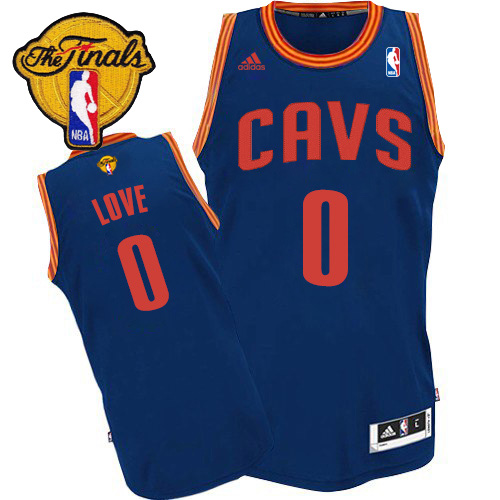 Kevin Love Authentic In Blue Adidas NBA The Finals Cleveland Cavaliers Revolution 30 #0 Men's Jersey