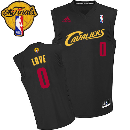 Kevin Love Authentic In Black Adidas NBA The Finals Cleveland Cavaliers Fashion I #0 Men's Jersey