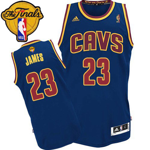 LeBron James Authentic In Navy Blue Adidas NBA The Finals Cleveland Cavaliers CavFanatic #23 Men's Jersey - Click Image to Close