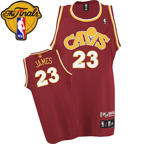 LeBron James Swingman In Wine Red Adidas NBA The Finals Cleveland Cavaliers CAVS #23 Men's Throwback Jersey - Click Image to Close