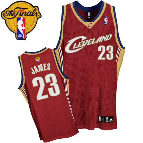 LeBron James Authentic In Wine Red Adidas NBA The Finals Cleveland Cavaliers #23 Men's Jersey