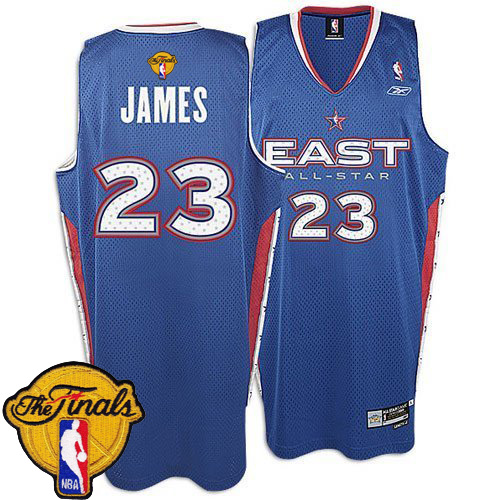 LeBron James Authentic In Blue Adidas NBA The Finals Cleveland Cavaliers 2005 All Star #23 Men's Jersey - Click Image to Close