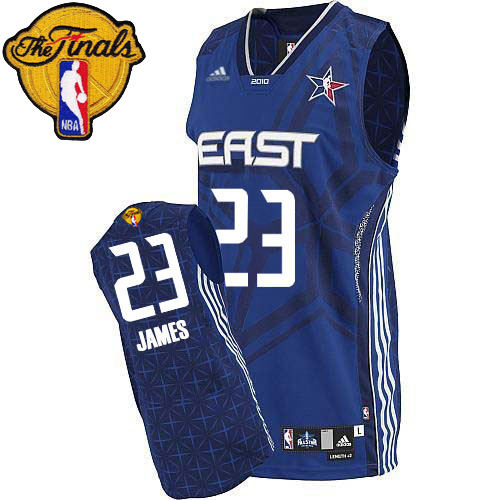 LeBron James Authentic In Blue Adidas NBA The Finals Cleveland Cavaliers 2010 All Star #23 Men's Jersey