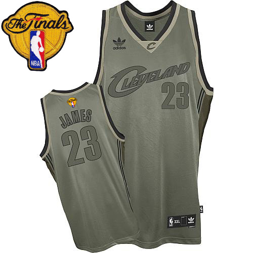 LeBron James Swingman In Grey Adidas NBA The Finals Cleveland Cavaliers "Field Issue" #23 Men's Jersey - Click Image to Close