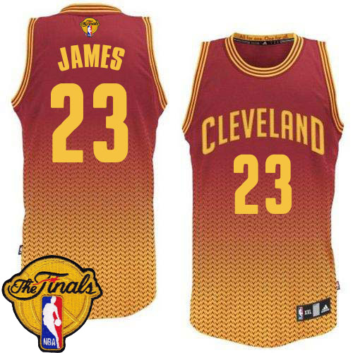 LeBron James Authentic In Red Adidas NBA The Finals Cleveland Cavaliers Resonate Fashion #23 Men's Jersey