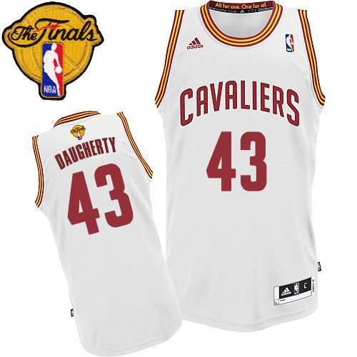 Brad Daugherty Swingman In White Adidas NBA The Finals Cleveland Cavaliers #43 Men's Home Jersey