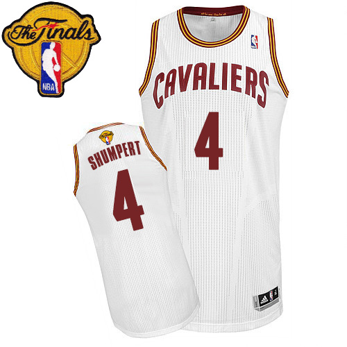 Iman Shumpert Authentic In White Adidas NBA The Finals Cleveland Cavaliers #4 Men's Home Jersey