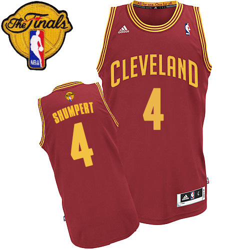 Iman Shumpert Swingman In Wine Red Adidas NBA The Finals Cleveland Cavaliers #4 Men's Road Jersey - Click Image to Close