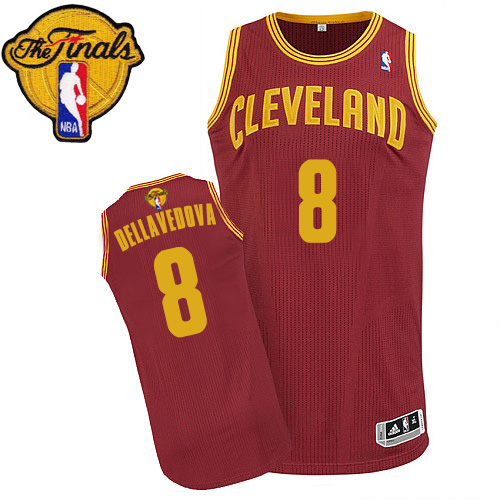 Matthew Dellavedova Authentic In Wine Red Adidas NBA The Finals Cleveland Cavaliers #8 Men's Road Jersey - Click Image to Close