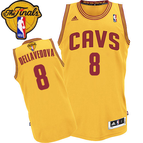 Matthew Dellavedova Authentic In Gold Adidas NBA The Finals Cleveland Cavaliers #8 Men's Alternate Jersey - Click Image to Close