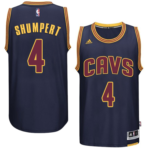 Iman Shumpert Authentic In Navy Blue Adidas NBA Cleveland Cavaliers #4 Men's Jersey - Click Image to Close