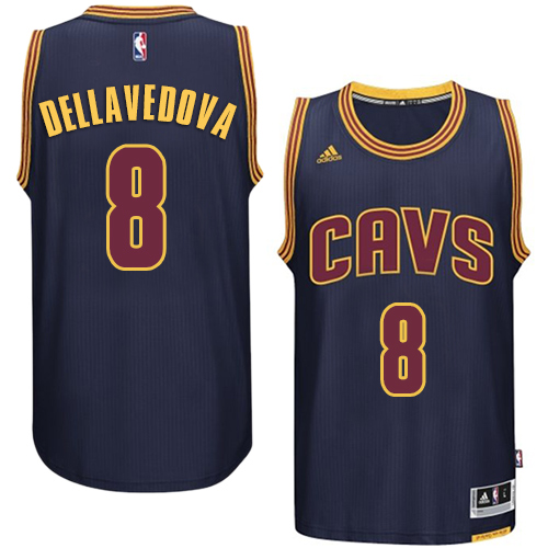 Matthew Dellavedova Authentic In Navy Blue Adidas NBA Cleveland Cavaliers #8 Men's Jersey