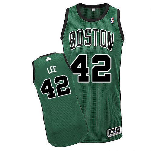 David Lee Authentic In Green Adidas NBA Boston Celtics #42 Men's Alternate Jersey