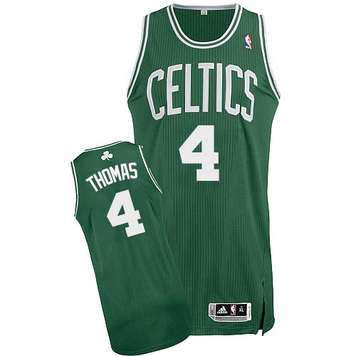 Isaiah Thomas Authentic In Green Adidas NBA Boston Celtics #4 Men's Road Jersey - Click Image to Close