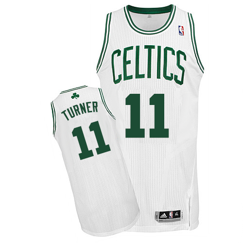 Evan Turner Authentic In White Adidas NBA Boston Celtics #11 Men's Home Jersey