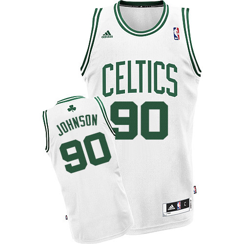 Amir Johnson Swingman In White Adidas NBA Boston Celtics #90 Men's Home Jersey