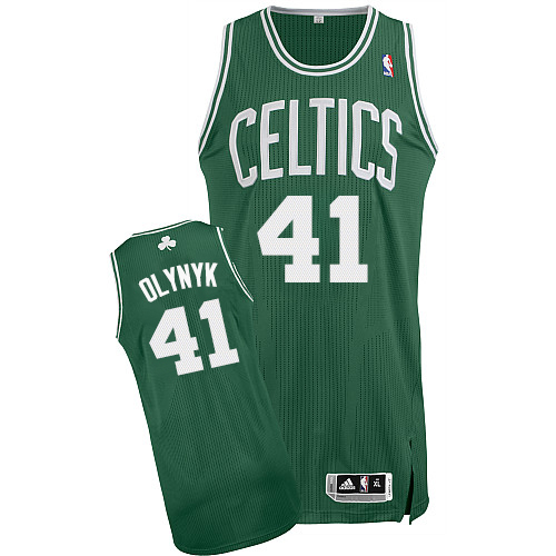 Kelly Olynyk Authentic In Green Adidas NBA Boston Celtics #41 Men's Road Jersey - Click Image to Close