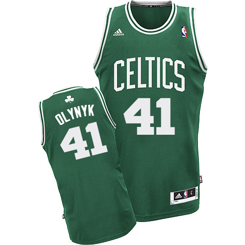 Kelly Olynyk Swingman In Green Adidas NBA Boston Celtics #41 Men's Road Jersey - Click Image to Close