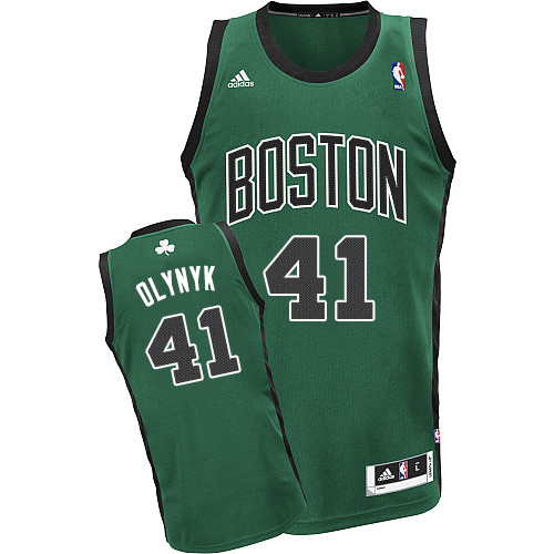Kelly Olynyk Swingman In Green Adidas NBA Boston Celtics #41 Men's Alternate Jersey - Click Image to Close