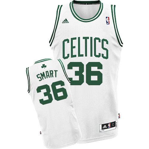 Marcus Smart Swingman In White Adidas NBA Boston Celtics #36 Men's Home Jersey - Click Image to Close