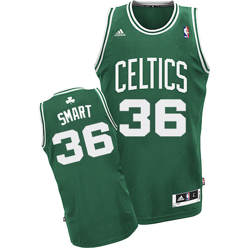 Marcus Smart Swingman In Green Adidas NBA Boston Celtics #36 Men's Road Jersey - Click Image to Close