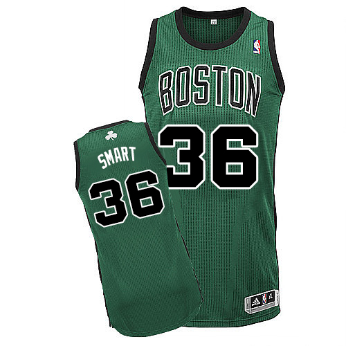 Marcus Smart Authentic In Green Adidas NBA Boston Celtics #36 Men's Alternate Jersey
