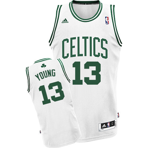 James Young Swingman In White Adidas NBA Boston Celtics #13 Men's Home Jersey - Click Image to Close