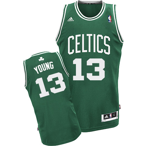 James Young Swingman In Green Adidas NBA Boston Celtics #13 Men's Road Jersey - Click Image to Close