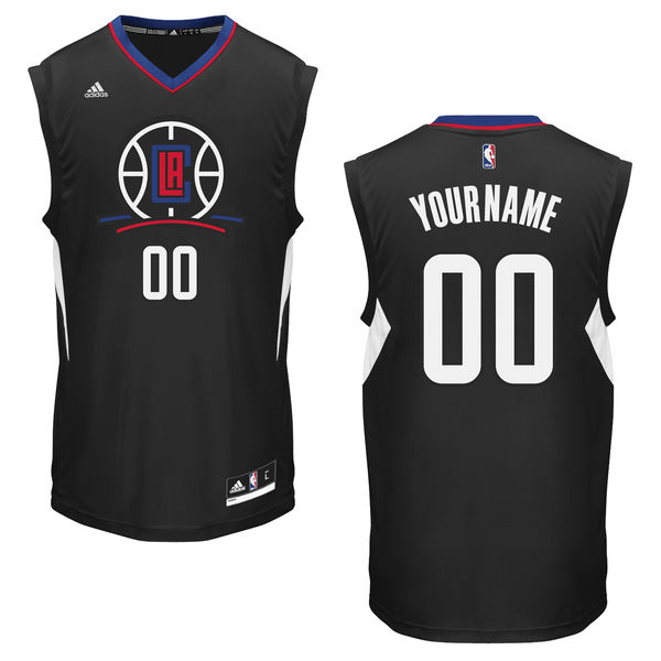 Customized Authentic In Black Adidas NBA Los Angeles Clippers Men's Alternate Jersey