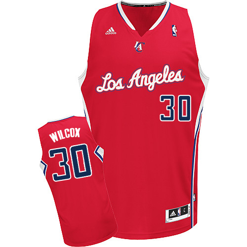 C.J. Wilcox Swingman In Red Adidas NBA Los Angeles Clippers #30 Men's Road Jersey - Click Image to Close