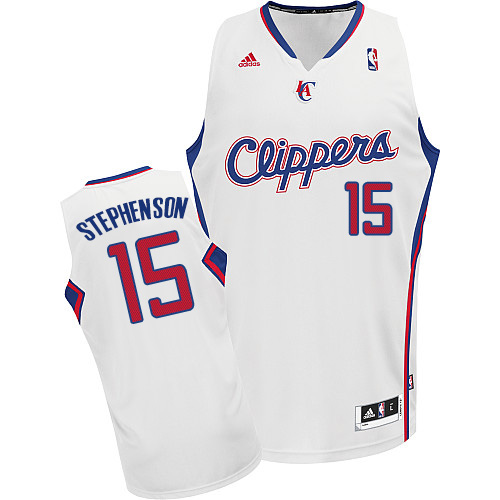 Lance Stephenson Swingman In White Adidas NBA Los Angeles Clippers #15 Men's Home Jersey - Click Image to Close