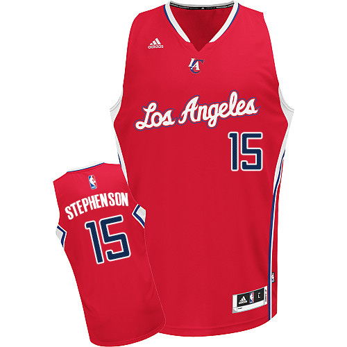 Lance Stephenson Swingman In Red Adidas NBA Los Angeles Clippers #15 Men's Road Jersey - Click Image to Close